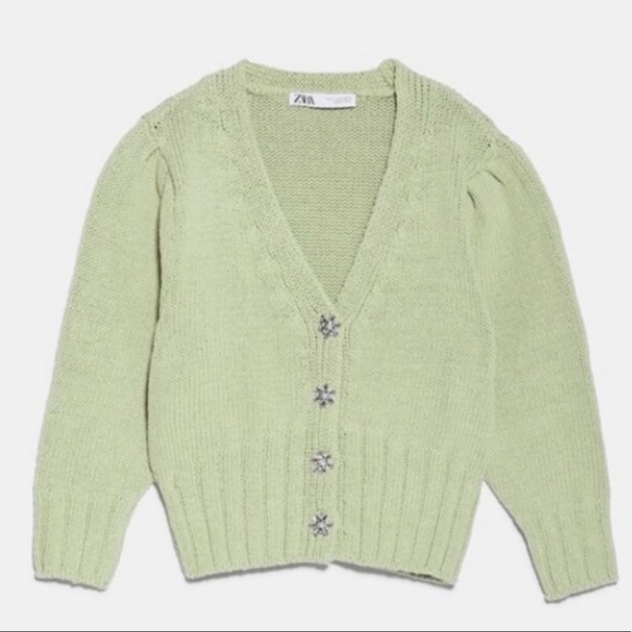 zara mint sweater